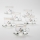 Set 6x Glastasse mit Untertasse klar Blumenstrauß Nr. 5