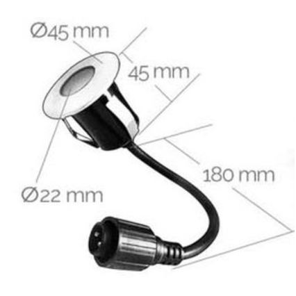 SET 6x Lampada da incasso da esterno LED EASY CONNECT LED/0,8W/230V 3000K IP67