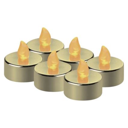 SET 6x LED Decorazioni natalizie 6xLED/6xCR2032 oro