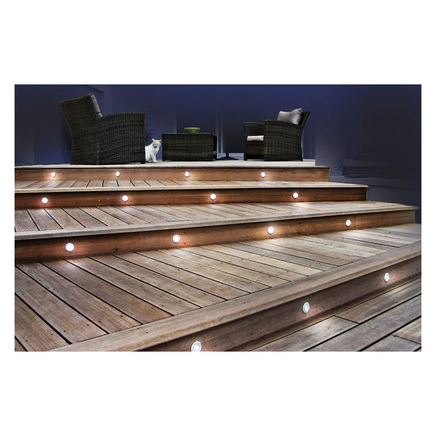SET 6x LED-Einbauleuchte für den Außenbereich EASY CONNECT LED/0,8W/230V 3000K IP67