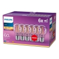 SET 6x LED-Lampe VINTAGE Philips E27/7W/230V 2700K