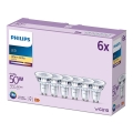 SET 6x LED-Leuchtmittel Philips GU10/4,6W/230V 2700K