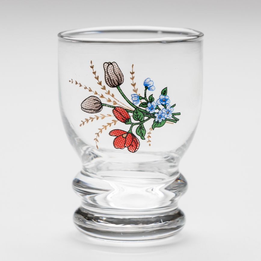 Set 6x Likörglas klar - Blumenmuster Nr. 6