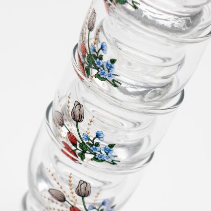 Set 6x Likörglas klar - Blumenmuster Nr. 6