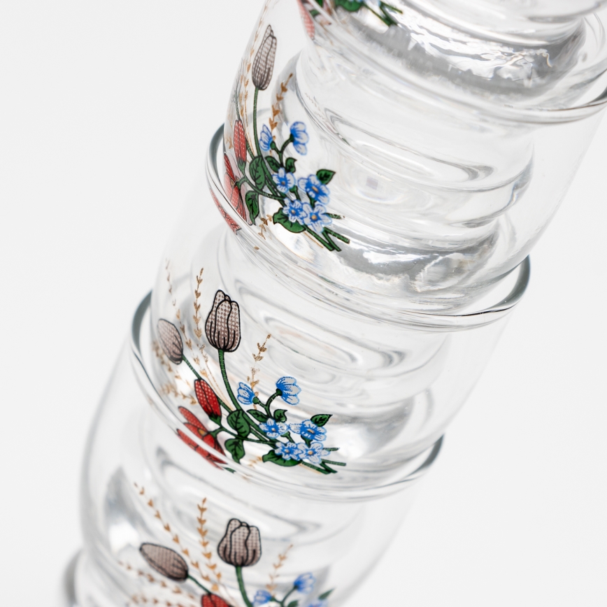 Set 6x Likörglas klar - Blumenmuster Nr. 6