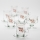 Set 6x tazza di vetro con piattino e 1x zuccheriera limpido bouquet no 2