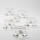 Set 6x tazza di vetro con piattino limpido bouquet no 8