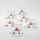 Set 6x tazza di vetro con piattino limpido bouquet no 9