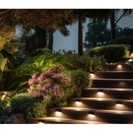 SET 8x LED Illuminazione solare delle scale LED/0,06W/1,2V 3000K IP44 600 mAh