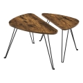 Set aus 2 Beistelltischen ELDUR, braun/schwarz