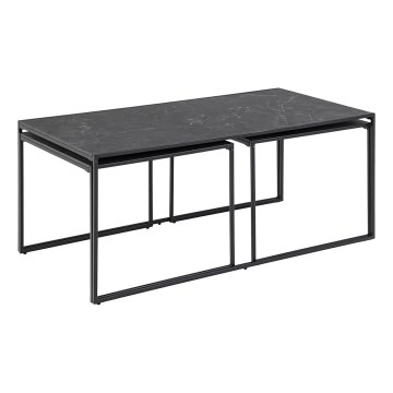 Set aus 3 Couchtischen ALMA in Anthrazit