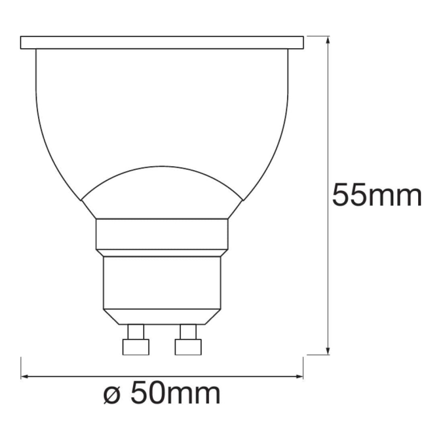 SET aus 3 LED RGBW dimmbare Glühbirnen SMART+ GU10 / 4,9W / 230 V 2700-6500 K - Ledvance