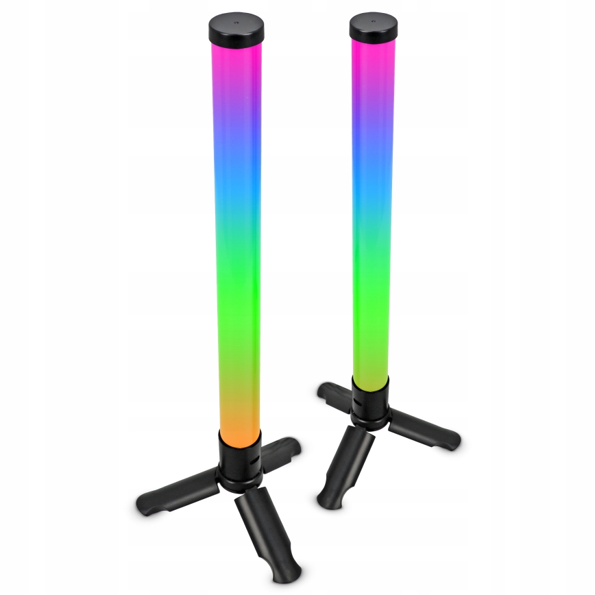 Set da 2 lampade da tavolo dimmerabili LED RGBIC LED/5W/5V nere + telecomando