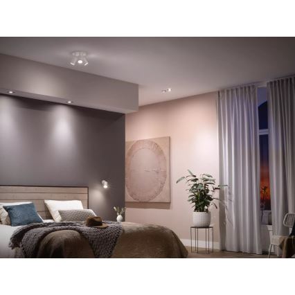 Set da 2 lampadine LED dimmerabili Philips Hue WHITE AMBIANCE GU10/4,2W/230V 2200-6500K + Hue Bridge