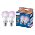 Set da 2 lampadine LED RGB dimmerabili Philips SMART A60 E27/8,5W/230V 2200-6500K