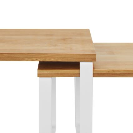 Set da 2 mensole portaoggetti MARGE, bianco/marrone