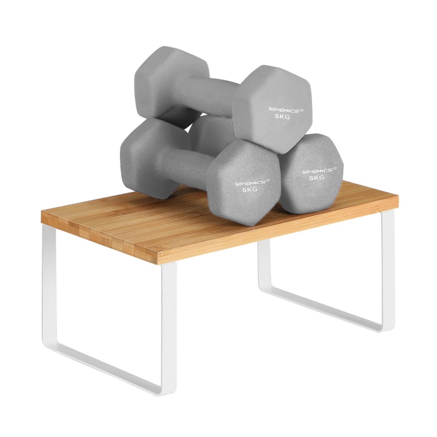 Set da 2 mensole portaoggetti MARGE, bianco/marrone