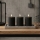 SET DA 3 candele LED BRILLO LED/2xAA 10 cm nere + telecomando