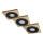 Set da 3 faretti da incasso TOBBY 1xGU10/20W/230V 11,5x11,5 cm rovere/nero