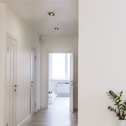 Set da 3 faretti da incasso TOBBY 1xGU10/20W/230V 11,5x11,5 cm rovere/nero