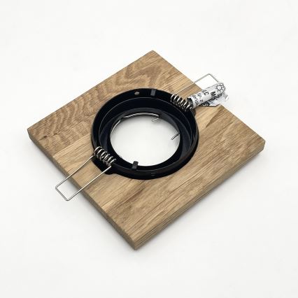 Set da 3 faretti da incasso TOBBY 1xGU10/20W/230V 11,5x11,5 cm rovere/nero