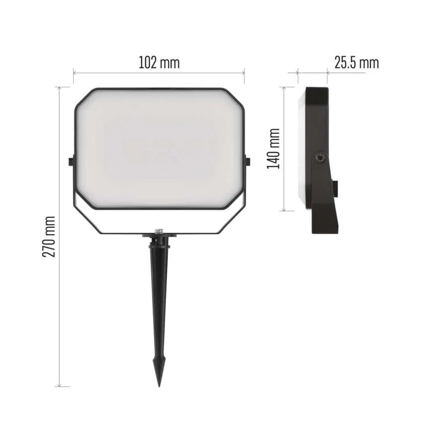 Set da 3 proiettori da esterno LED RGBIC dimmerabili GoSmart LED/14W/230V 3000-6500K IP65 Wi-Fi Tuya