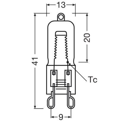Set da 3 lampadine alogene per forno HALOPIN G9/40W/230V 2700K - Osram