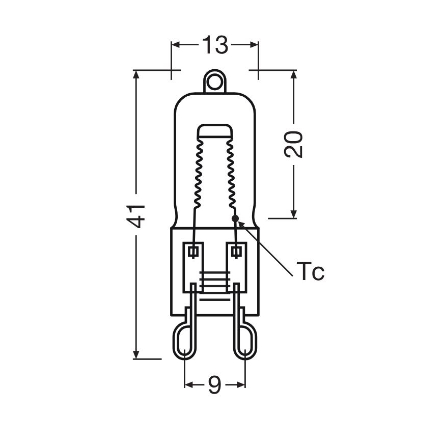 Set da 3 lampadine alogene per forno HALOPIN G9/40W/230V 2700K - Osram