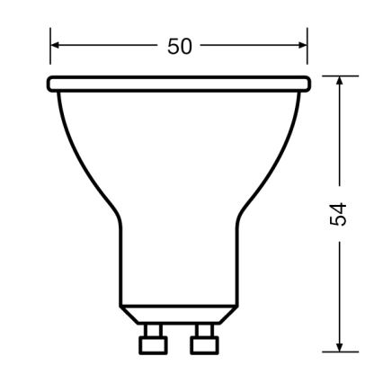 Set da 3 lampadine LED a riflettore PAR16 GU10/6,9W/230V 6500K 60° - Osram