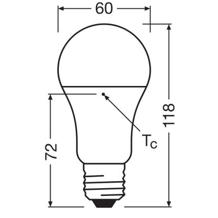 Set da 3 lampadine LED in plastica riciclata A100 E27/14W/230V 4000K - Osram