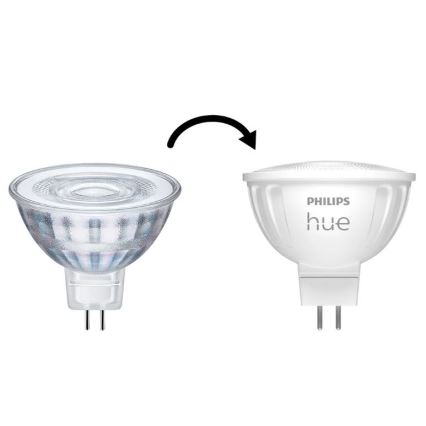 Confezione da 4 lampadine LED dimmerabili Philips Hue WHITE AMBIANCE GU5,3/MR16/5,1W/12V 2200-6500K