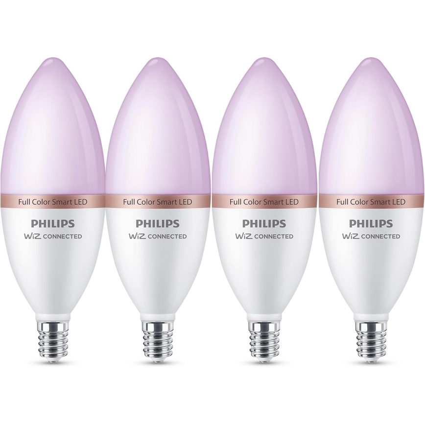 Set da 4 lampadine LED RGB dimmerabili Philips SMART C37 E14/4,9W/230V 2200-6500K