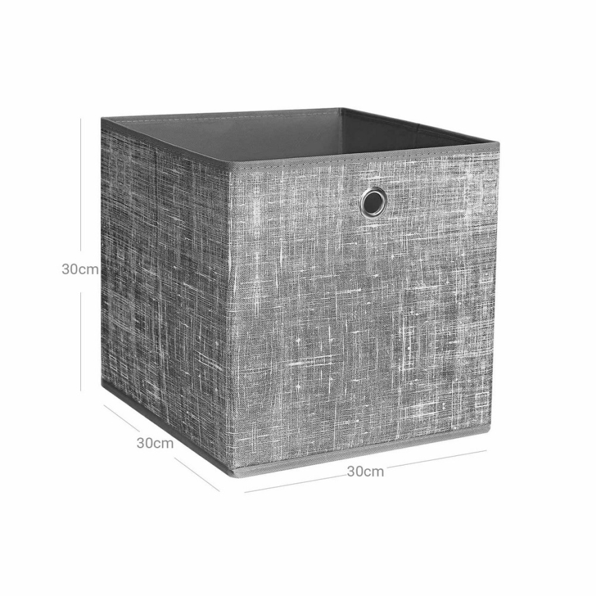 Set da 6 contenitori CURAN 30x30x30 cm, grigio