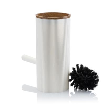 Set da bagno ALISON 5 pz bianco/marrone
