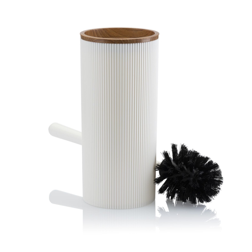 Set da bagno ALISON 5 pz bianco/marrone