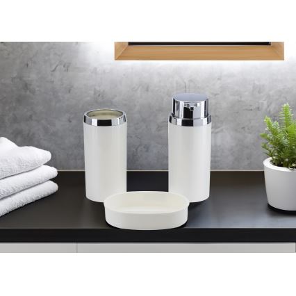 Set da bagno CARMEN 5 pz bianco/cromo lucido