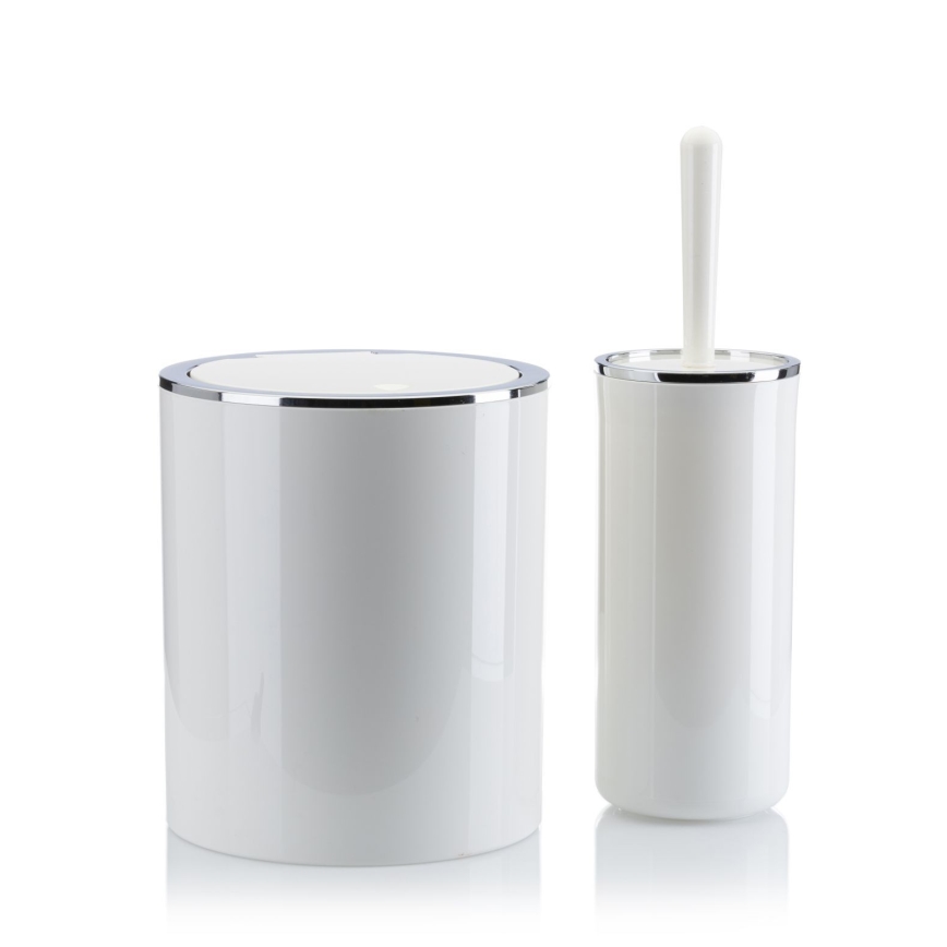 Set da bagno CARMEN 5 pz bianco/cromo lucido