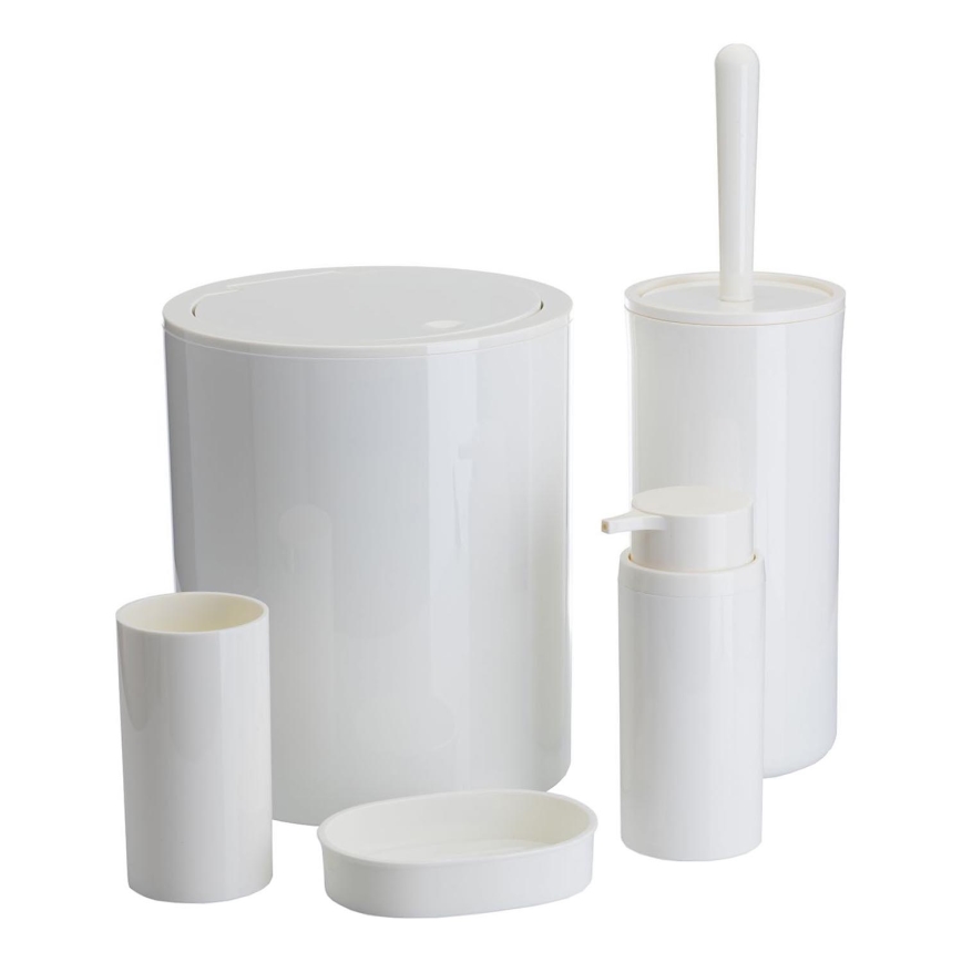 Set da bagno CARMEN 5 pz bianco