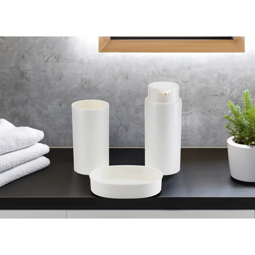 Set da bagno CARMEN 5 pz bianco