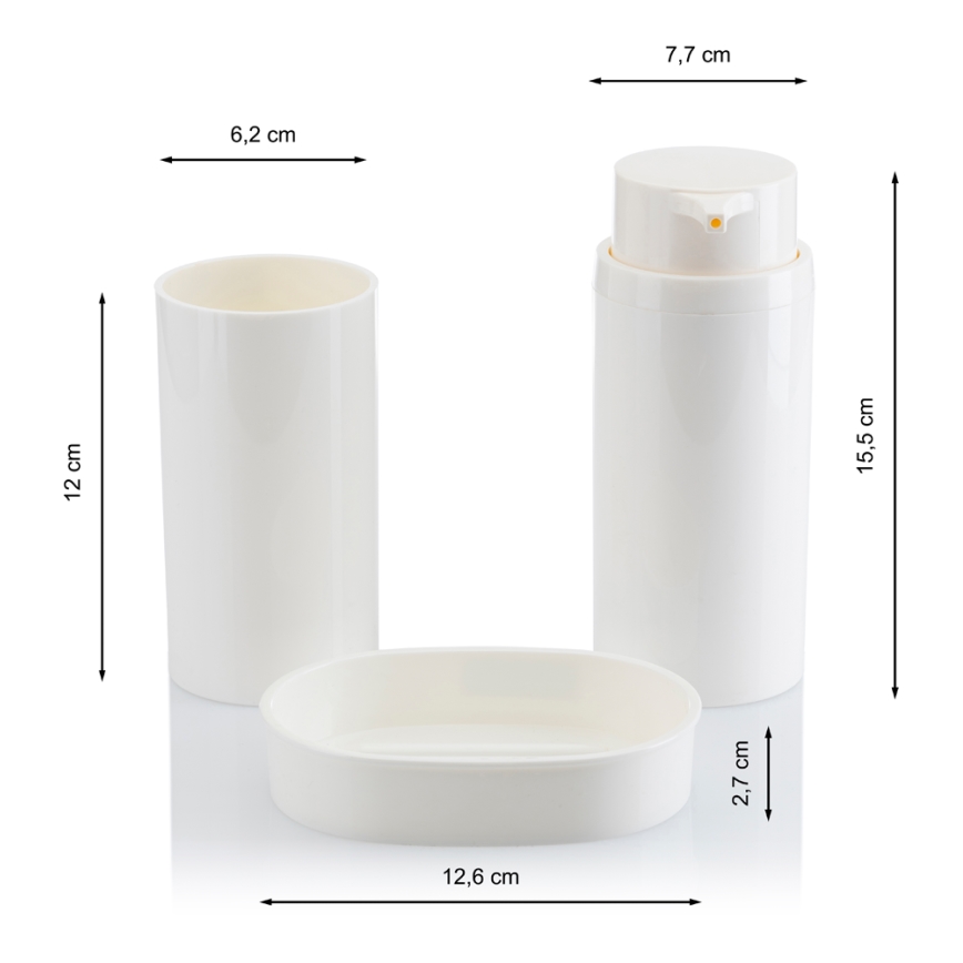 Set da bagno CARMEN 5 pz bianco