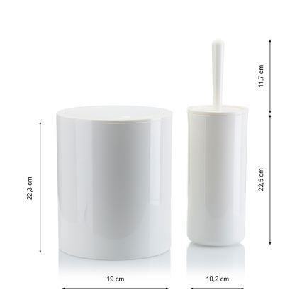 Set da bagno CARMEN 5 pz bianco