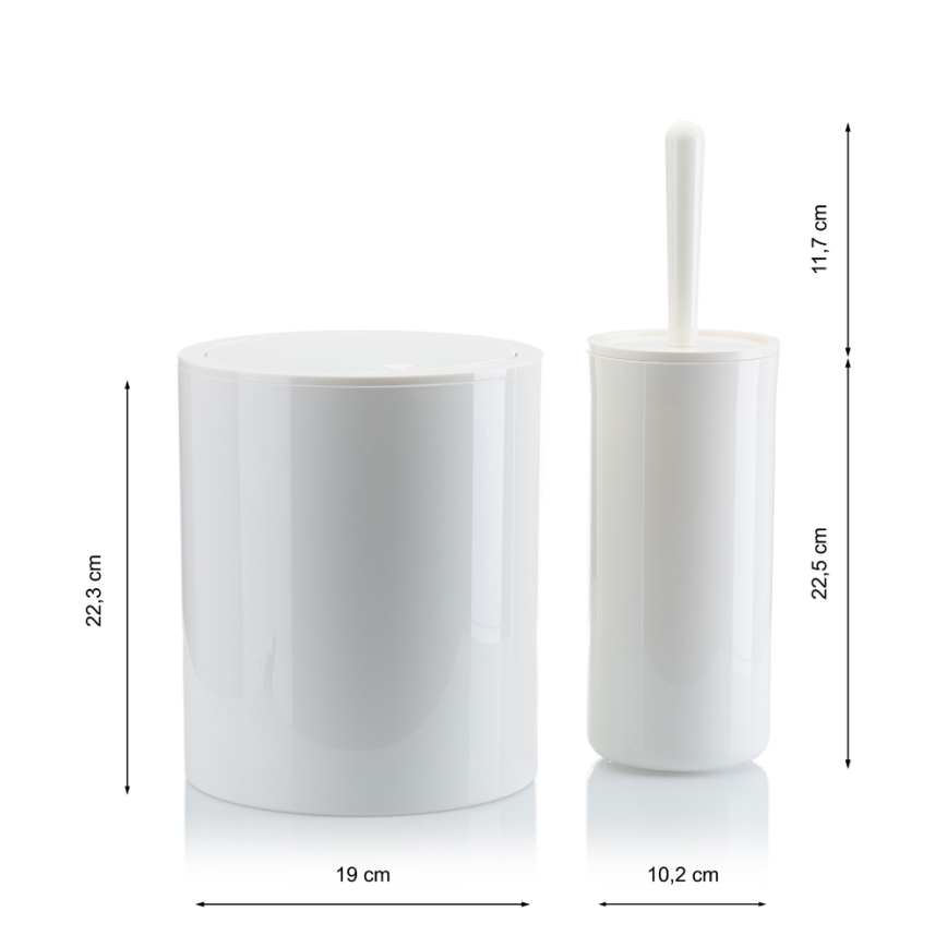 Set da bagno CARMEN 5 pz bianco