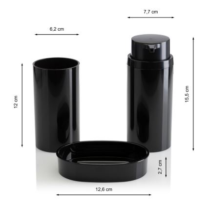 Set da bagno CARMEN 5 pz nero