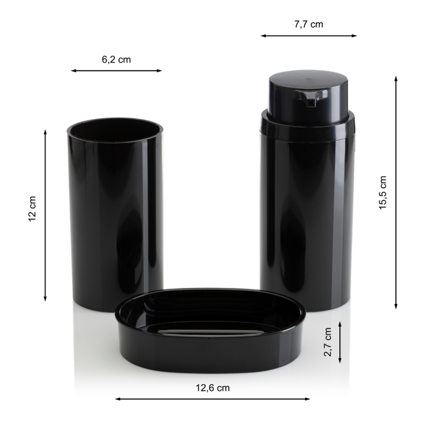 Set da bagno CARMEN 5 pz nero