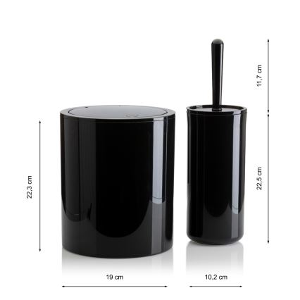 Set da bagno CARMEN 5 pz nero