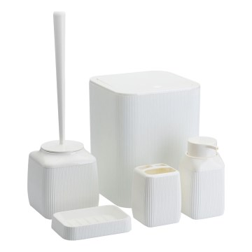 Set da bagno CRYSTAL 5 pz bianco