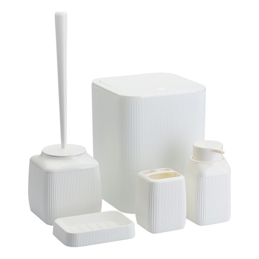 Set da bagno CRYSTAL 5 pz bianco