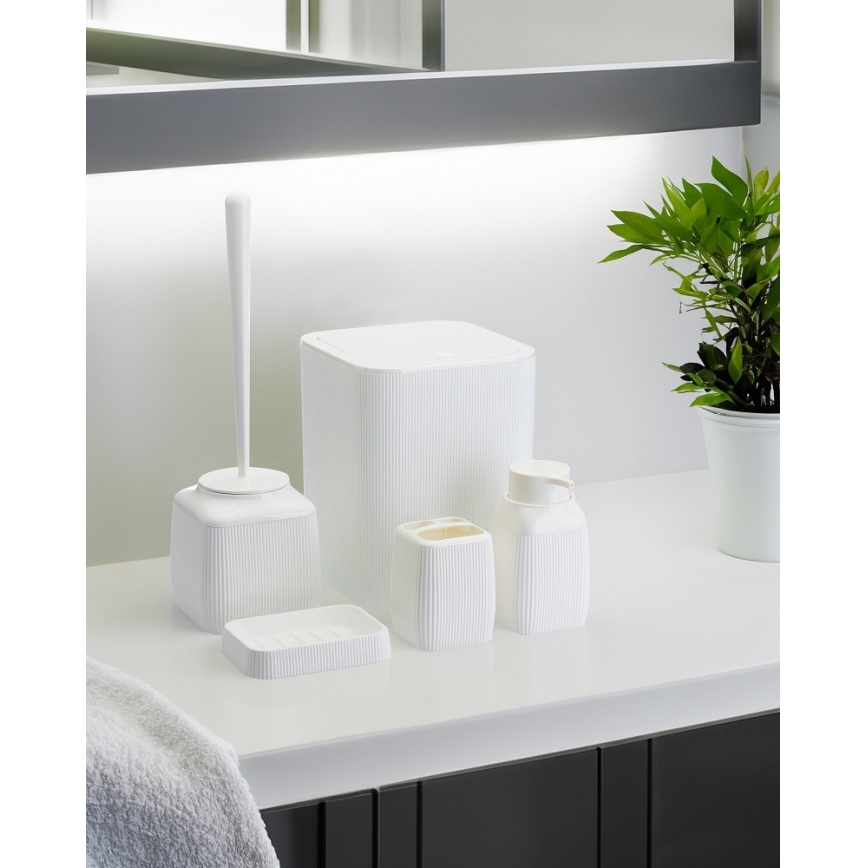 Set da bagno CRYSTAL 5 pz bianco