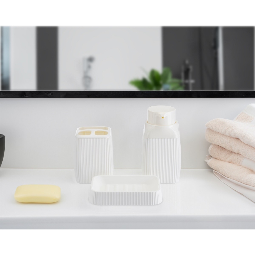Set da bagno CRYSTAL 5 pz bianco