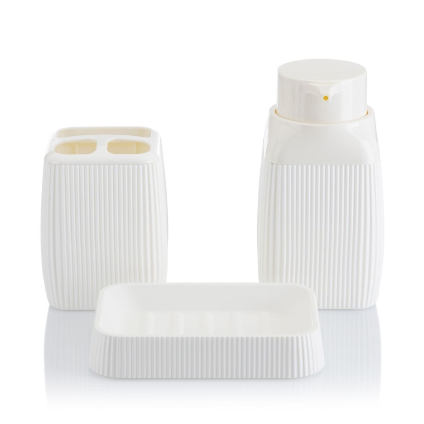 Set da bagno CRYSTAL 5 pz bianco